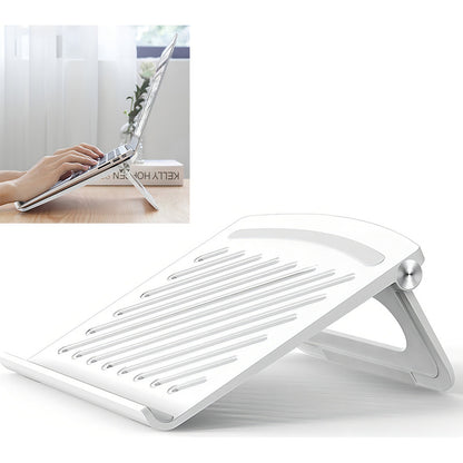 Soporte Alzador Notebook Plegable Base Inclinable De Laptop Color Blanco