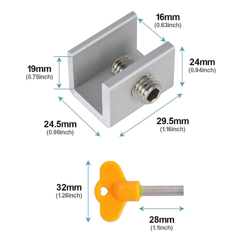 Seguro Ventana Corredera Con Llave 1 Unidad Amarillo Qatarshop Seguridad Bloqueo Ventanas Antirrobo Y Seguro Niños Traba Ventanas