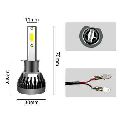 X2 Lámpara H1 Led Turbo 6000-6500k 12v 200w Mini F10 Luz Led