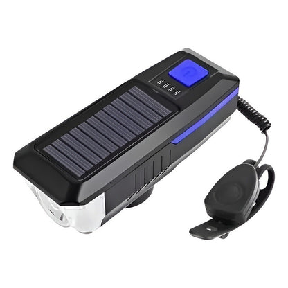 Pack X2 Luz Led Delantera Para Bicicleta Solar Recargable