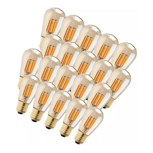 Pack X20 Ampolletas Vintage Luces Led Ampolleta E27 Vintage