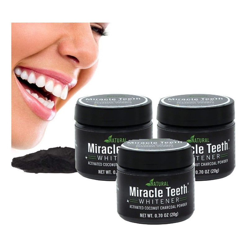 Pack X3 Blanqueador De Dientes Teeth Whitening Miracle Teeth