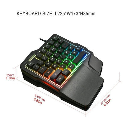 Teclado De Una Mano Teclados Rgb Usb Teclados Mecanico Gamer