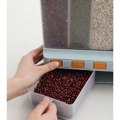 Dispensador Cereales Organizador De Cocina Granos 6 Espacios