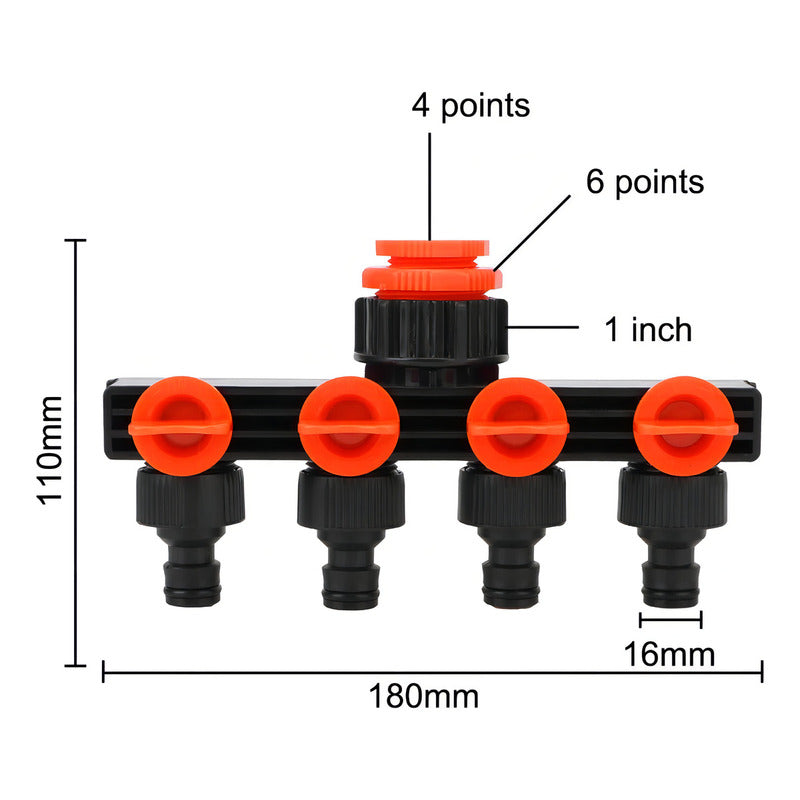 Acople De Manguera Adaptador De Grifo Divisor De Maguera Qatarshop Acople Adaptador De Grifo Divisor Conector De Manguera Divisor De Manguera De 4 Vías Divisores De Mangueras Grifos Para Riego