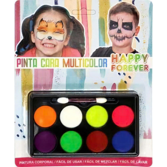 Pintura Pinta Carita Multicolor 8 Colores Maquillaje Niños