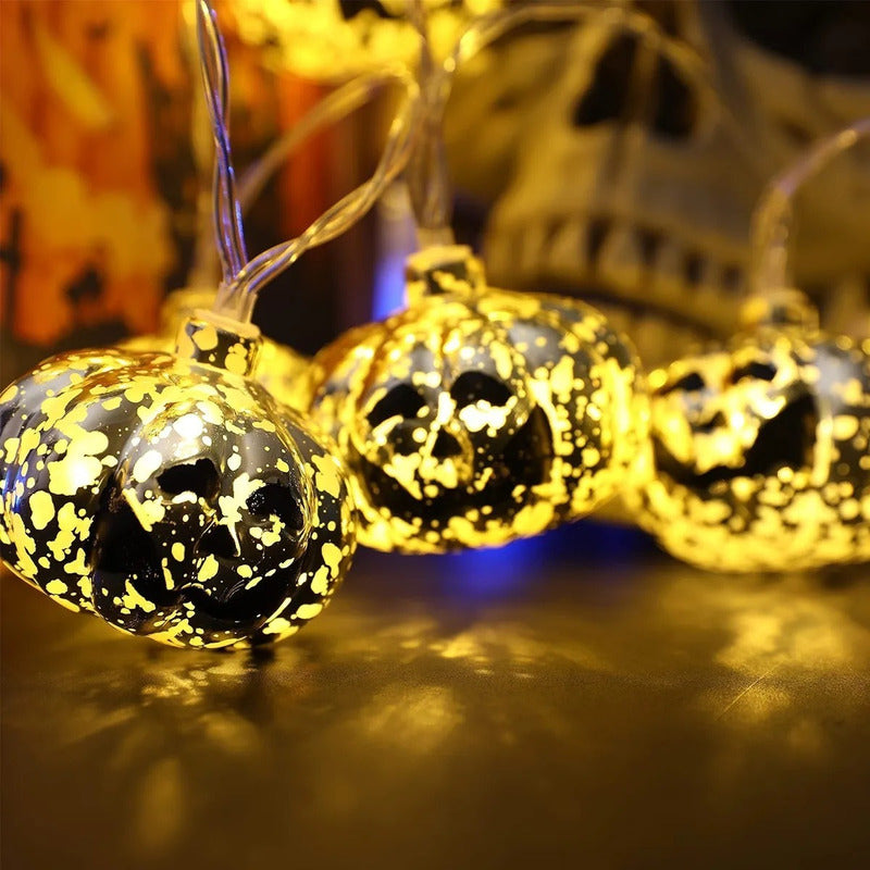 Calabazas De Halloween Luces Exterior 2m Luz Led Guirnalda