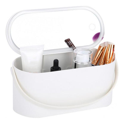 Organizador Cosmetico Maquillaje Cosmetiquero Con Espejo Led