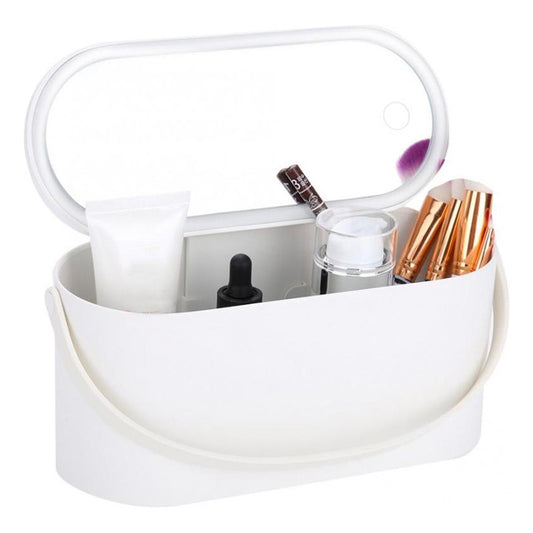 Organizador De Maquillaje Con Espejo Y Luz Led