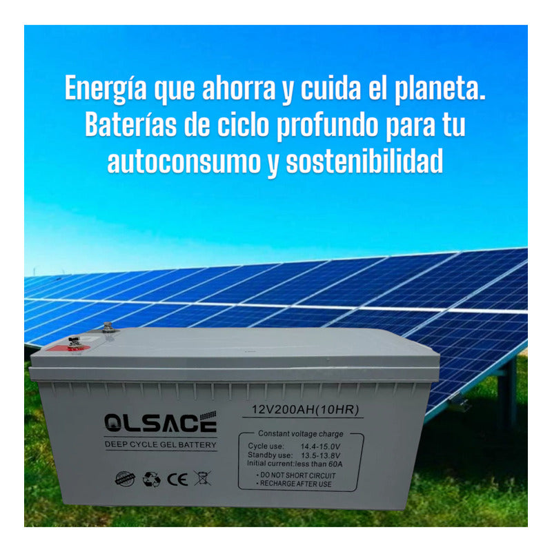 Bateria Ciclo Profundo 12v 200ah Baterias Gel Energia Solar