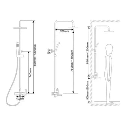 Columnas Ducha Kit Con Mango De Ducha Columna De Ducha