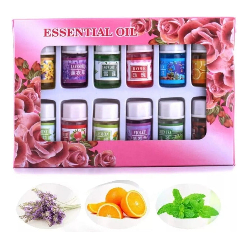 Pack 12 Esencias Aromaticas Para Difusor Humificador Spa