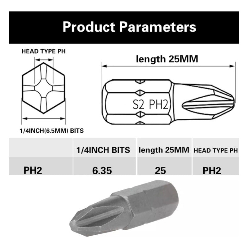 20 Punta Filip Ph2 Adkar Puntas Magneticas