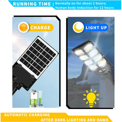 Foco Solar 200w Foco Potentes Sensor De Movimiento Exterior Color De La Carcasa Negro