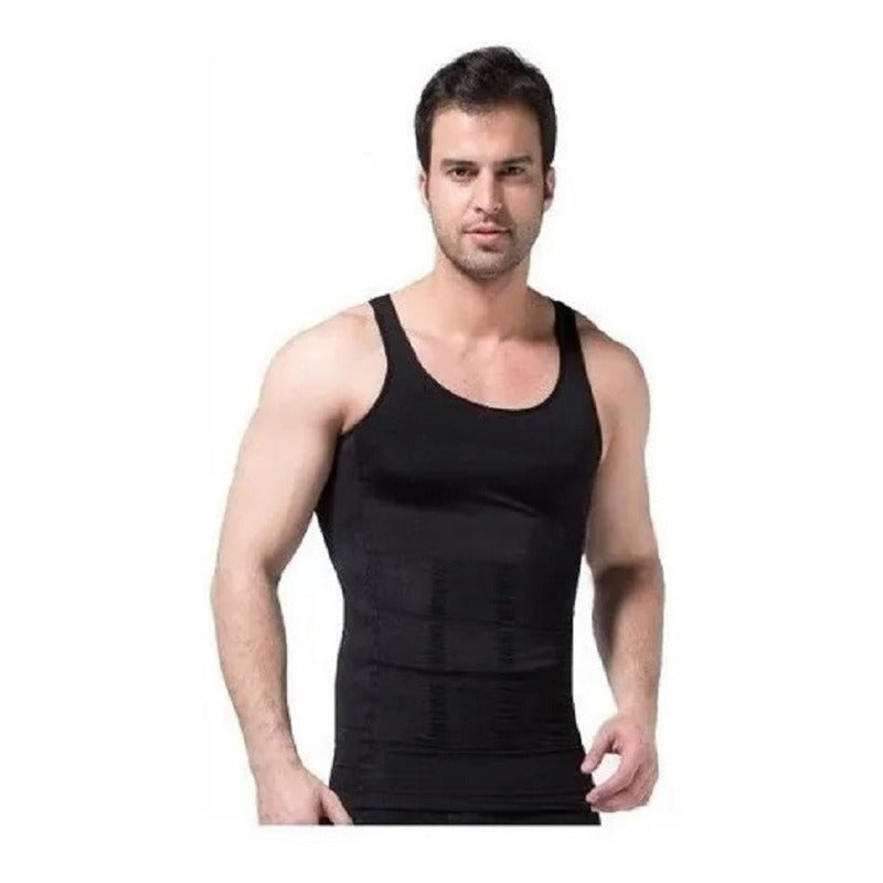 Set X2 Faja Polera Reductora Hombre Poleras Compresion Reduc