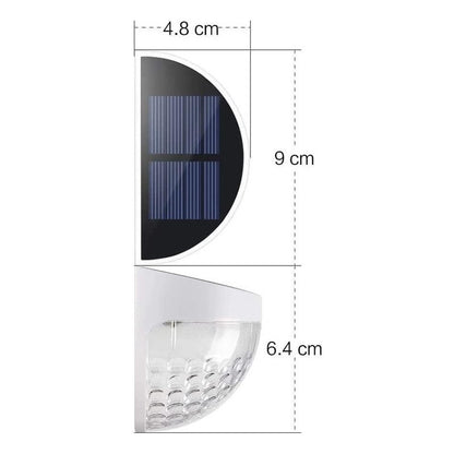 Pack X2 Aplique Solar Exterior Lampara Foco Reflector 6 Led