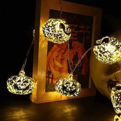 Calabazas De Halloween Luces Exterior 2m Luz Led Guirnalda