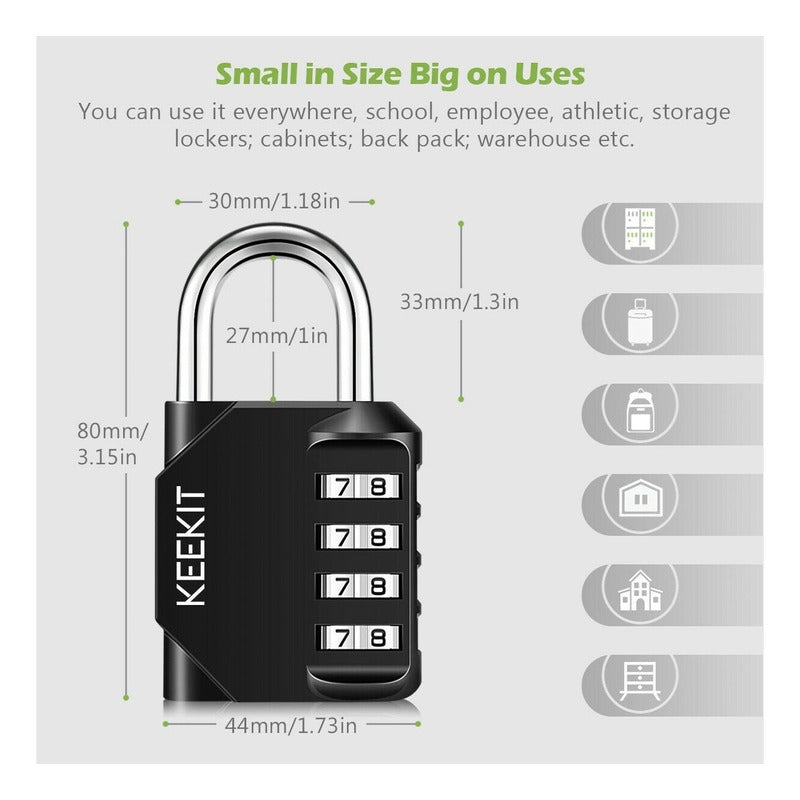 Pack X2 Candado De Seguridad Candados Con Clave Numerico 860