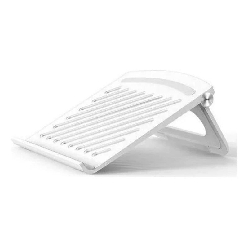 Soporte Alzador Notebook Plegable Base Inclinable De Laptop Color Blanco