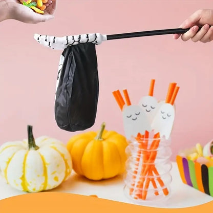 Bolsa Para Dulces Halloween Mano Esqueleto Decoracion Terror