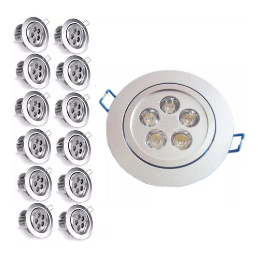 Pack X12 Focos Embutido Ampolleta Focos Embutidos Led 5w Fri