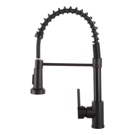 Llave Lavaplatos Cocina Grifo 360 Monomando Flexible Negro