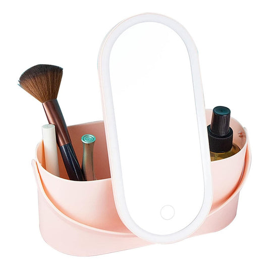 Cosmetiquero Con Espejo Led Organizador Cosmetico Maquillaje