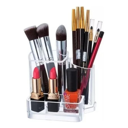 2 X Caja Cosmetiquero Organizador Maquillaje Acrílico 1125 Color Vidrio