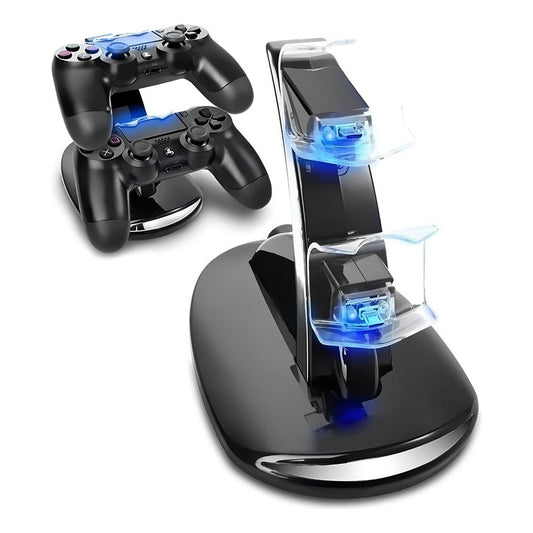 Soporte Ps4 Cargador Control Base Dual Accesorios Para Ps4