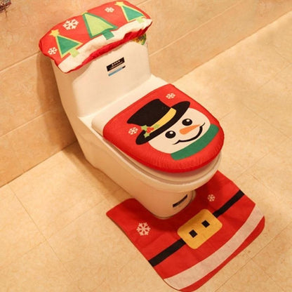 Set Fundas De Navidad Baño Decoracion Navideña Juego De Baño