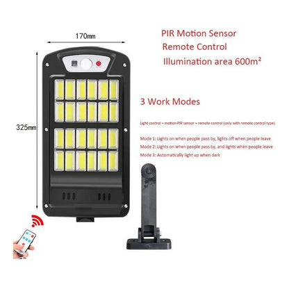 Foco Solar Luz Led Exterior Con Sensor Movimiento Focos 160w