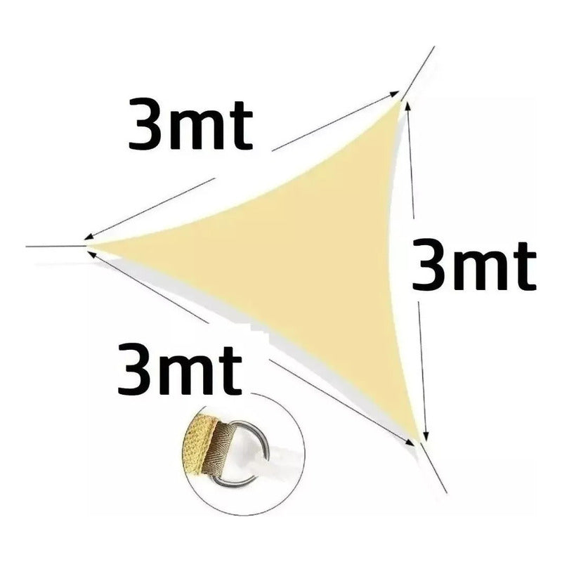 Carpa Toldo Vela Triangular Vela Sombra Lona Toldo 3x3