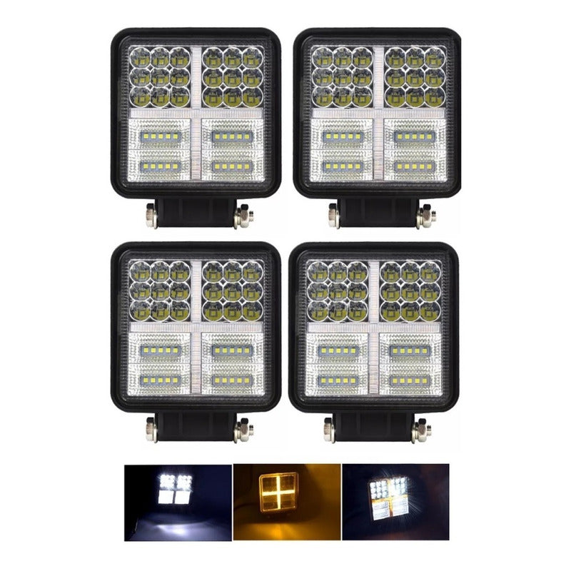 X4 Focos Led Neblineros 4x4 Bicolor Focos Led Vehiculos 114w