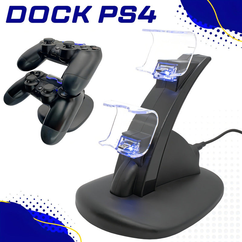 Cargador De Mando Ps4 Soporte Para Playstation Doble Base