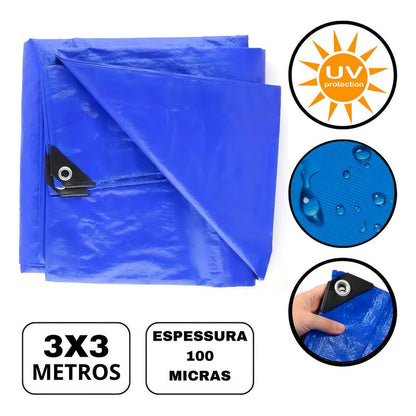 Lona De Arranque Uv Impermeable De 3 X 3 M, Multiusos, 75 G/m²