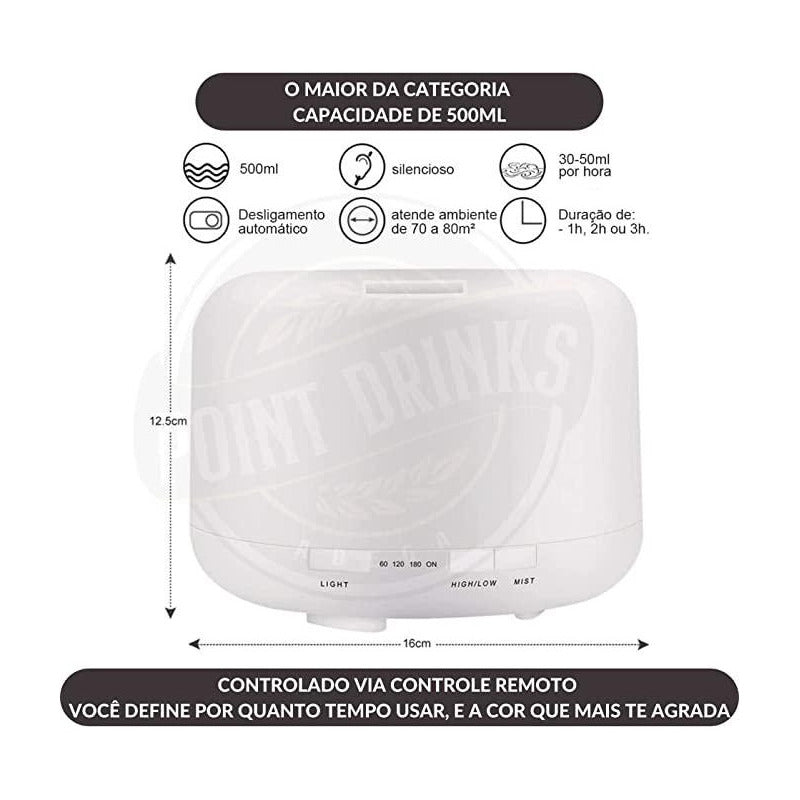 Lamparas De Velador Ultrasonico 500ml Lampara Humidificador