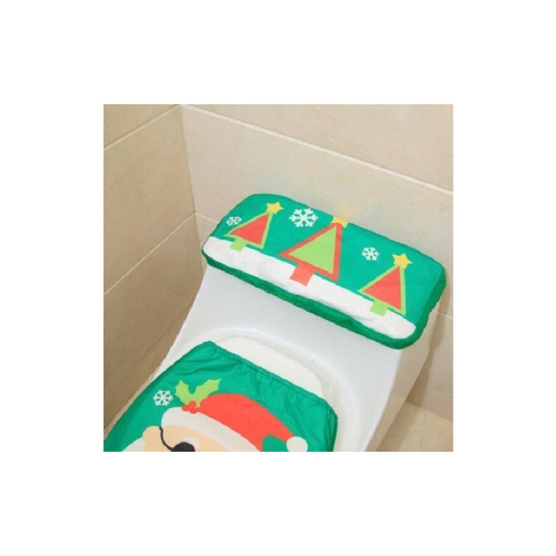 Set Fundas Baño Decoracion Cosas De Navidad Viejito Pascuero