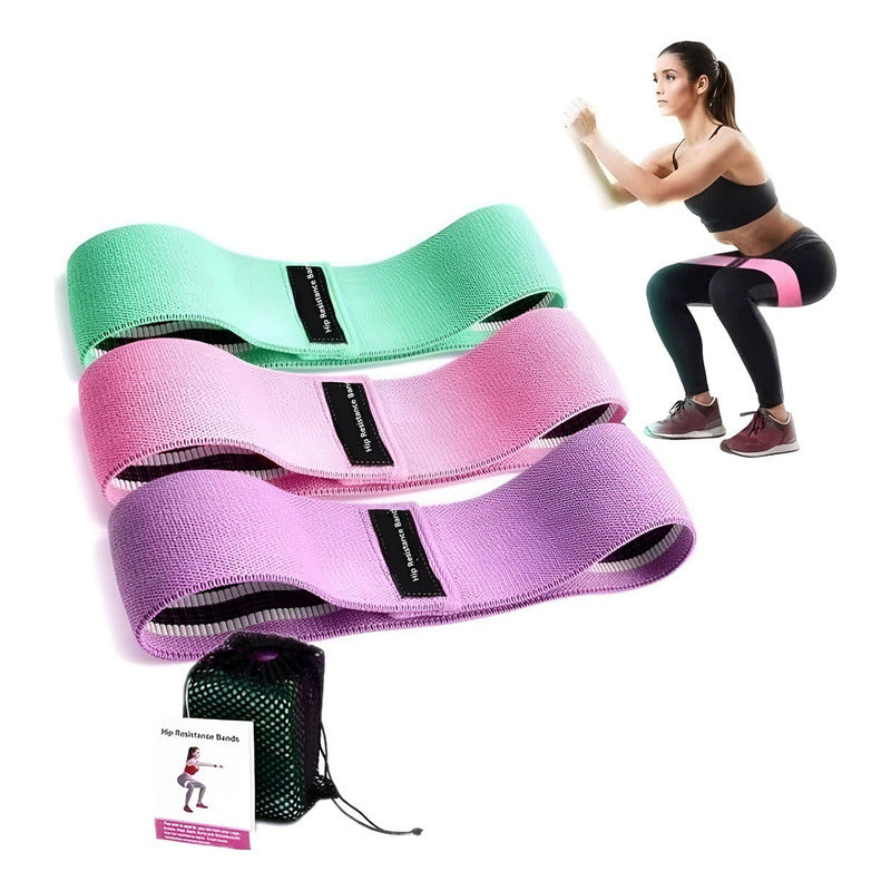 Set 3 Banda Elastica Tela Pilates Bandas Elasticas Tela Yoga