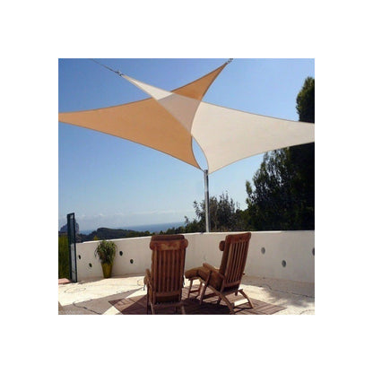 Toldo Vela Triangular Lonas Telas Toldos Sombra 5x5x5 Color Beige Rorostore Protector Uv Tapa Sol Invierno