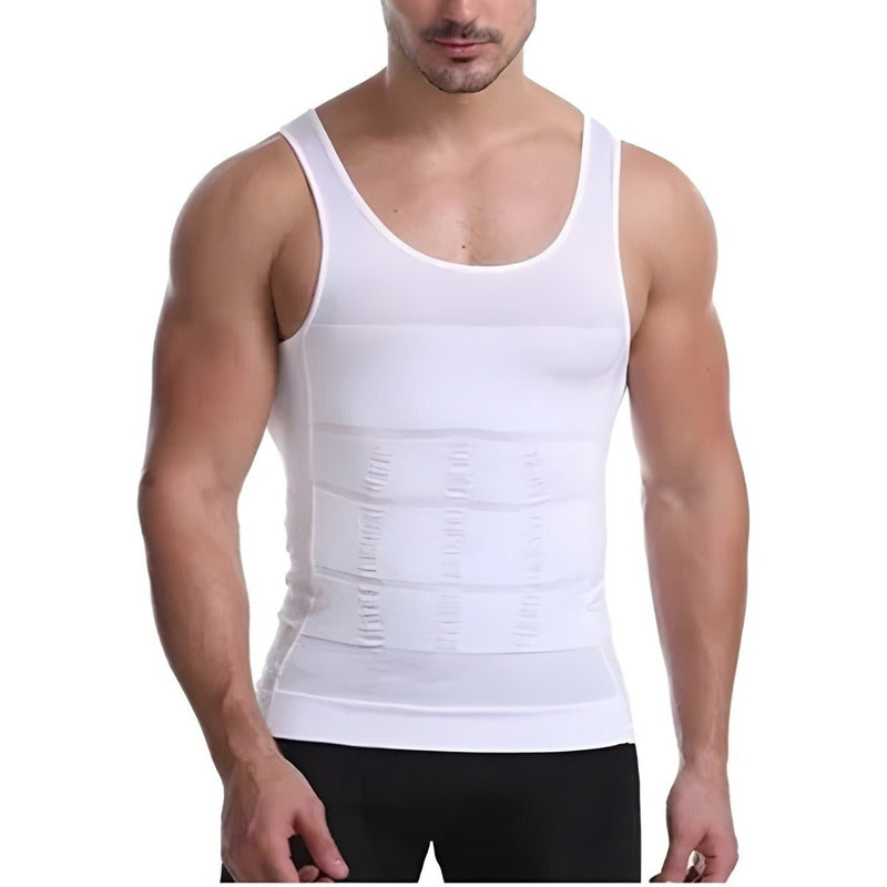 Set X2 Faja Polera Reductora Hombre Poleras Compresion Reduc