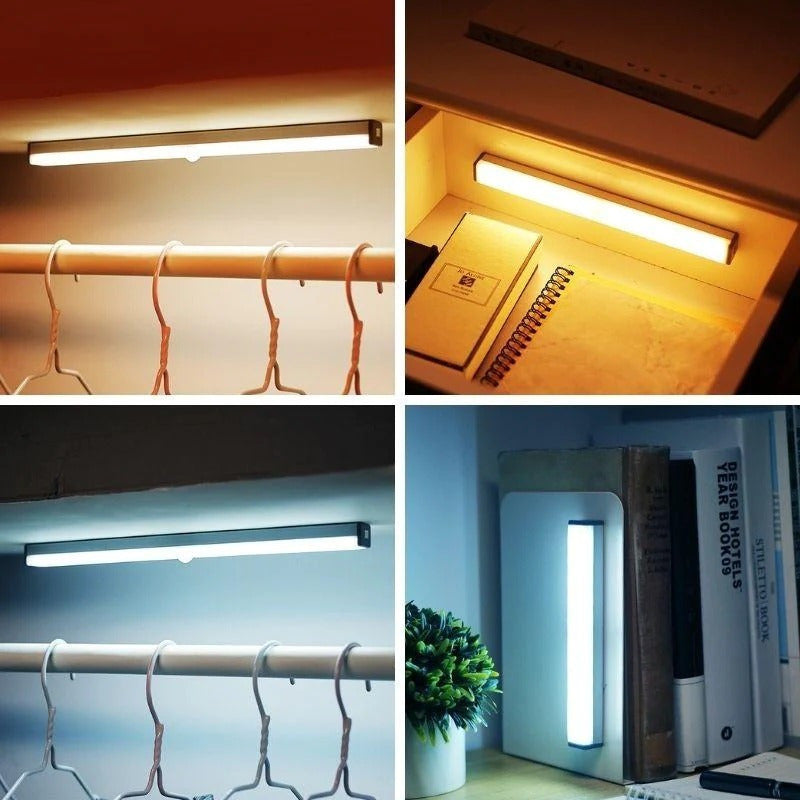 Lámpara Emergencia Barra Led Portátil Multiuso 52cm Closet Color Blanco