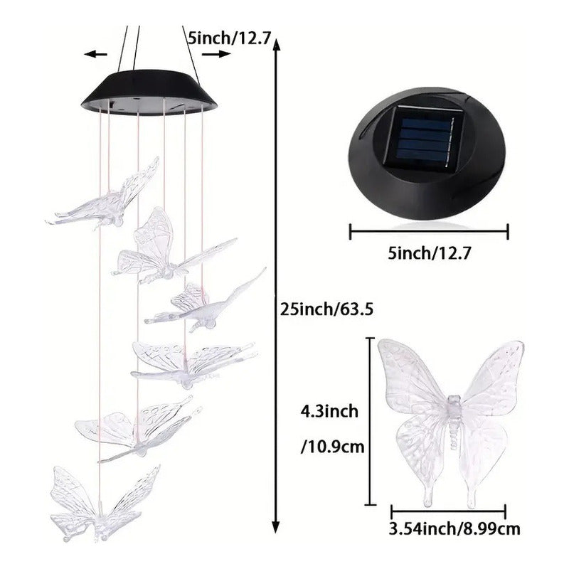 Lamparas De Techo Modernas Campana De Viento Solar Led Rgb