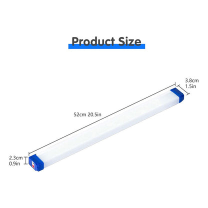 Pack 2 Barra De Luz 52cm Recargable 60w Escalera Tope Cocina Color Azul