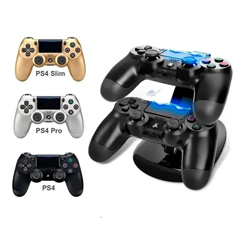 Accesorios De Cargador De Controlador Dual De Ps4 Para Soporte De Ps4