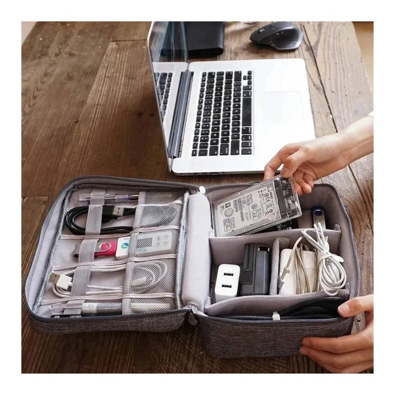 Organizador De Cables Usb Bolso Para Viaje Estuche Viajero