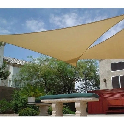 Toldo Vela Triangular Lonas Telas Toldos Sombra 5x5x5 Color Beige Rorostore Protector Uv Tapa Sol Invierno