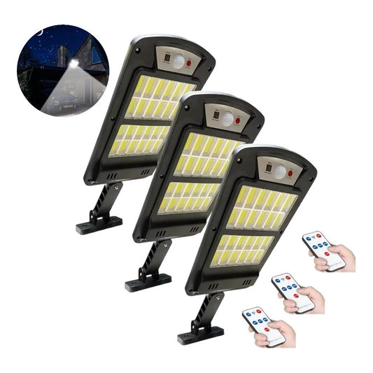 X3 Foco Solar 160w Focos Led Exterior Con Sensor Movimiento