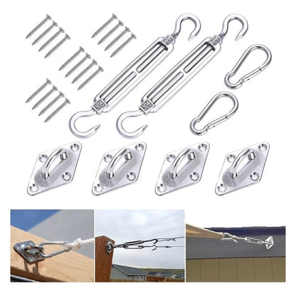 Kit Anclaje Para Toldo Vela Ganchos De Acero Inoxidable 304