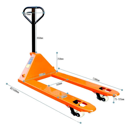 Transpaleta Manual Apilador Hidraulico De 2 Toneladas 685mm