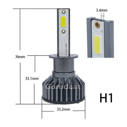 X2 Lámpara H1 Led Turbo 6000-6500k 12v 200w Mini F10 Luz Led